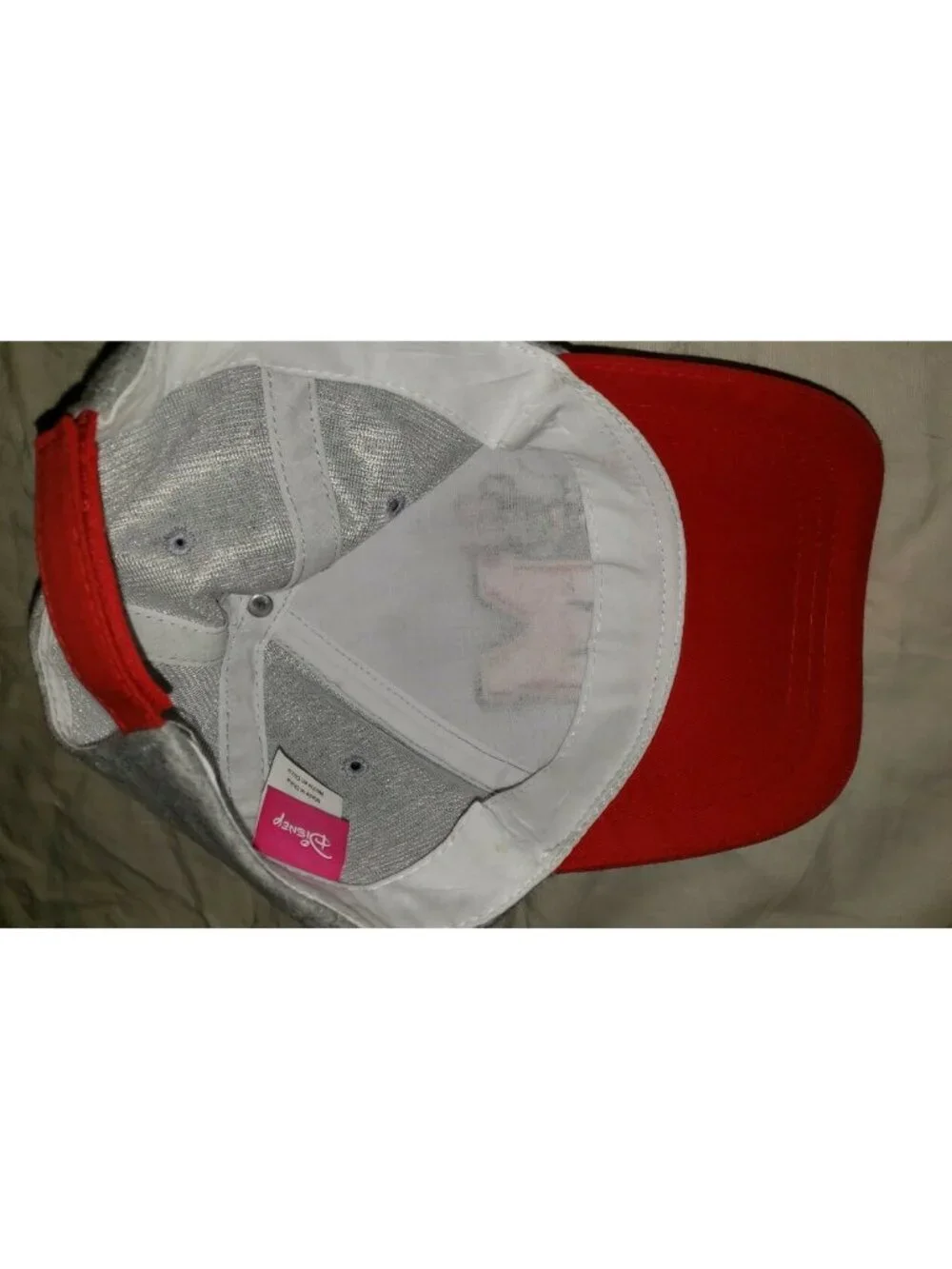 Minnie  Hat Cap Toddler Youth Red and Gray Adjustable One Size